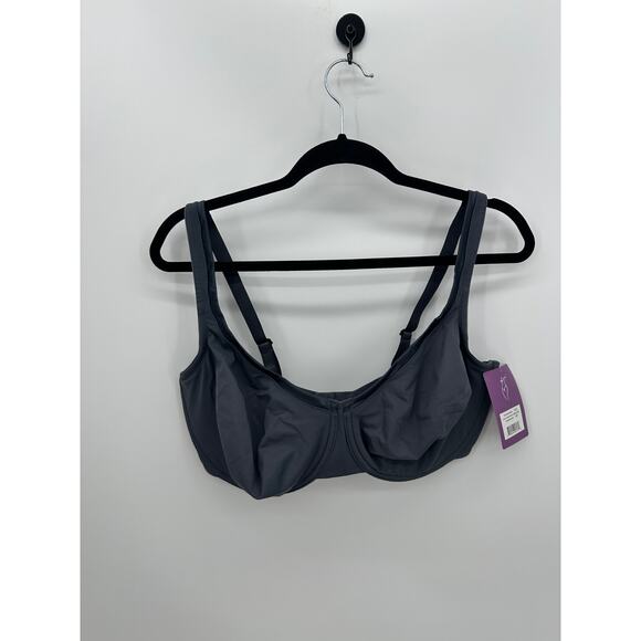 Dominique Anais Everyday Seamless Breathable Bra Women 40F Grey NWT Underwire - Picture 1 of 6